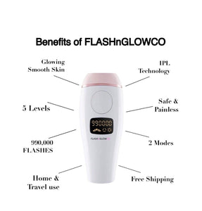 FLASHnGLOWCO Advanced IPL Laser Hair Removal Handset