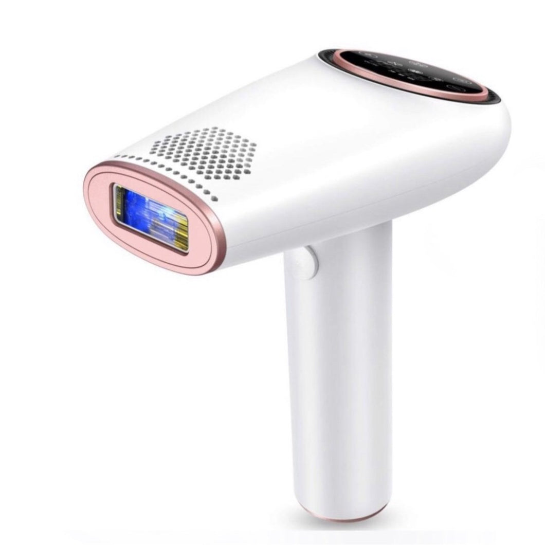 FLASHnGLOW Ice IPL Hair Removal Handset, with 999k flashes, ice cooling technology, three modes: Manual Mode, Auto Mode and Glide Mode. 